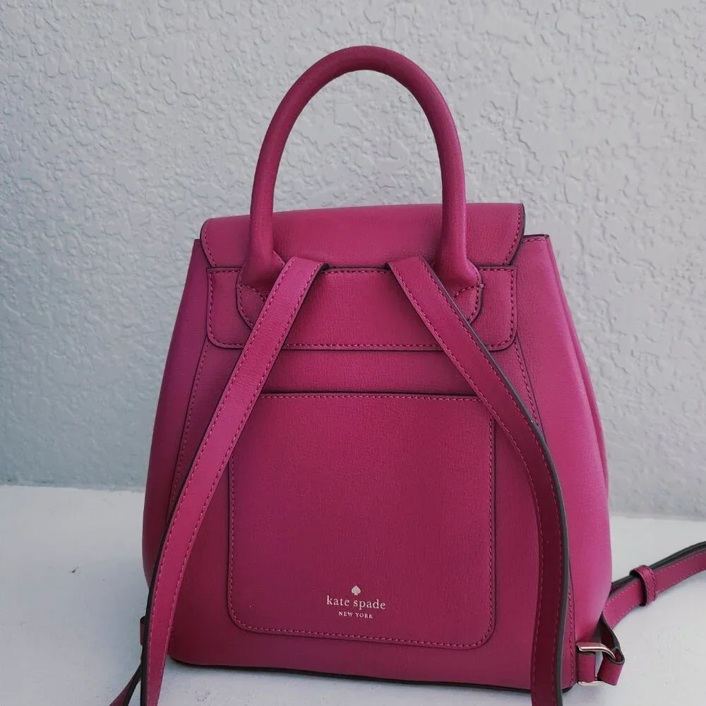 Like New Kate Spade Adel Flap Pink Leather Backpack